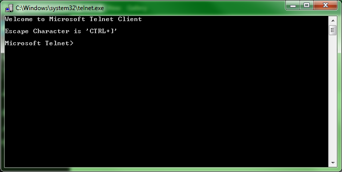 Microsoft Windows Telnet Client